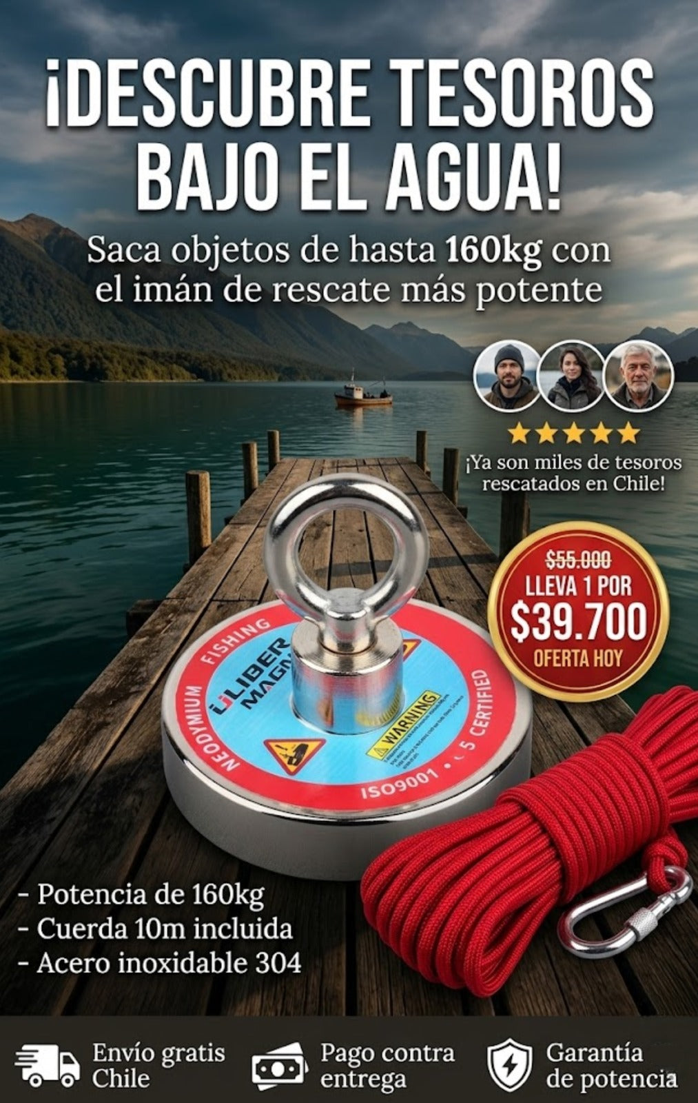 IMPORTACION- Iman de pesca