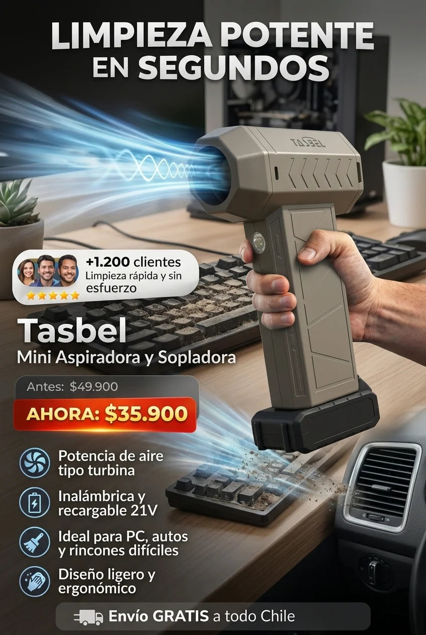 Mini Aspirador Y Soplador Recargable